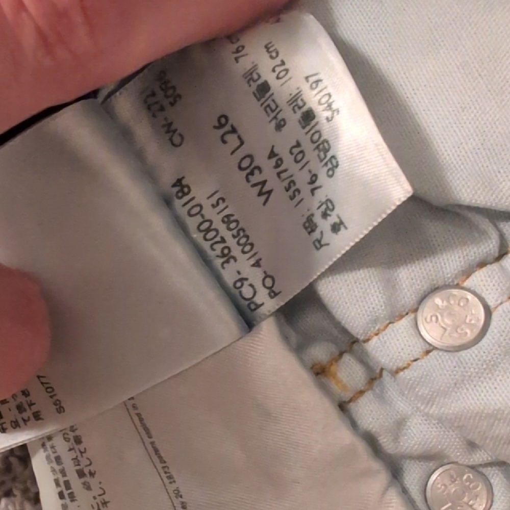 Levi's 501 Jeans with Button-Fly 30x28 - Picture 3 of 6